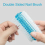 zoerbufan 4 Pièces Brosse à Ongles Double Face, Brosse a Ongles Main, Brosse de Nettoyage Pour Nettoyer Les Cuticules, Les Ongle