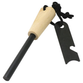 Newaner Allume-feu en Acier Silex, Briquet à Silex Allume feu Kit Naturel, Manche en Tige de magnésium et Bois de Silex, allumeu