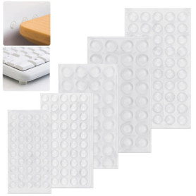 skytowards 214 PCS Transparente Pieds Adhésifs, Butées de Protection en Caoutchouc Anti-Choc Anti-Bruit Amortisseur Porte Placar