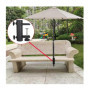 JLTXKST Clip Parasol Balcon,Support Parasol Balcon,Porte-Parasol Balustrade,Clip de Parasol en Métal,Support Parasol Balustrade,
