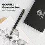 GC QUILL Ensemble de stylos plume à pointes fines et moyennes, comprenant 18 cartouches d'encre, un convertisseur de recharge d'