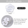 Lot de 100 Boutons en Forme de Fleur de Prunier - à Coudre, en Tricot, pour Bébé, Décoration de Vêtements, Floraux à 2 Trous, en