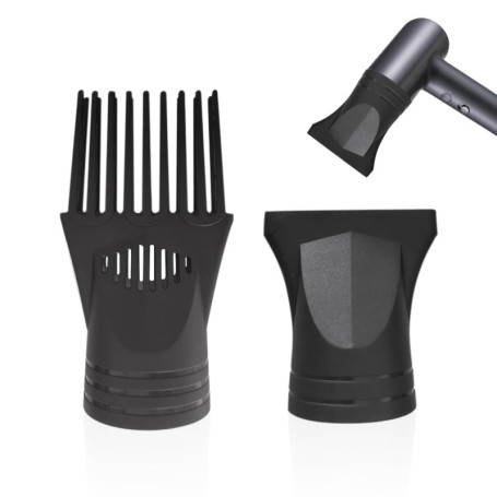 Lot de 2 buses de sèche-cheveux, diffuseur universel pour sèche-cheveux, diffuseur de cheveux, peigne de sèche-cheveux, peigne p