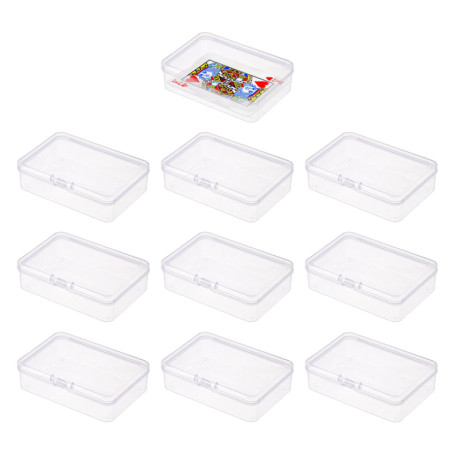 DHSBGWSX Boîte de rangement pour 10 cartes, boîte de rangement pour cartes à collectionner, boîte de rangement transparente pour