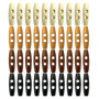 Lot de 40 Boutons en Corne et Bois - Double Trou, Forme d'Olive - Pour Manteau en Laine, Veste - 4 Couleurs