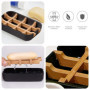 1 porte-savon en bambou, 2 filets en mousse de coton, porte-savon, boîte à savon avec eau, accessoires de savon, convient pour l