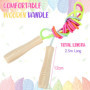 Corde a Sauter Enfant, Corde à Sauter Enfant 3 4 5 6 7 8 ans, Corde à sauter arc-en-ciel pour enfants, 250cm Bois Réglable Poign