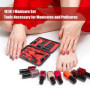 Kit Manucre Pedicure, 18pcs Ensemble de Coupe-Ongles Professionnel, Coupe-Cuticule en Acier Inoxydable, Kit de Manucure de Pédic