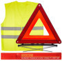 GADLANE Triangle De Signalisation Homologué Ece & Gilet Jaune Réfléchissant Pliable Alerte De Sécurité