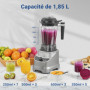 AMZCHEF Blender Mixeur à 8 Vitesses Sélectionnables | 1800W Puissant High Speed Mixer Blender Professionnel | Blender Bol 1,85L 