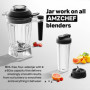 AMZCHEF 2-EN-1 Blender Mixeur 1800W | Blender Professionnel 1,85L et Mini Mixeur Smoothie 600ml | Blender Mixeur Puissant avec P