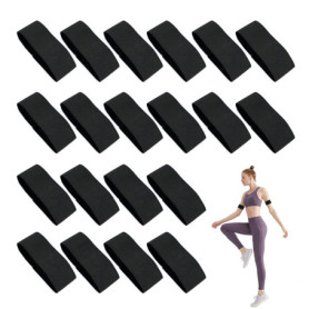 20 Pièces Brassard Élastique Noir Brassards de Capitaine Brassard Noir Deuil Respect Funérailles Deuil pour Le Tir, Course, Foot