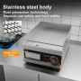DULNICE Plancha Électrique Professionnelle en Acier Inoxydable, Commerciale Plancha de Cuisson Grill electrique，220-240V
