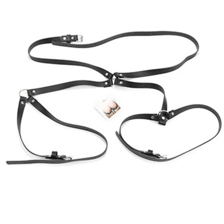 Punk Chaîne de Corps en Cuir pour Femmes Taille Harnais Ceinture Noir Gothique Chaîne de Jambe Réglable Ceinture Cuisse Jarretel