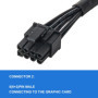 YieJoya Câble PCIE pour Seasonic, PSU 8 pin mâle vers double PCIe 8pin (6+2) mâle pour Seasonic Modular Power Supply (65cm)