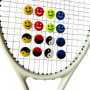 YFelomatric Lot de 8 amortisseurs pour raquette de tennis - Motif visage smiley - Design de raquette de tennis
