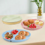 Lot de 5 Assiette Compartiment Adulte Enfant, Assiettes Divisées, Assiette Reequilibrage Alimentaire Adulte, Assiette Plastique 