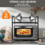 2 Niveaux Support de Four à Micro-Ondes Extensible, Support de Four à Micro-Ondes avec 6 Crochets, Etagere Rangement Cuisine Fou