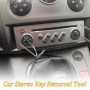 4PCS Autoradio Adaptateur Demontage, Clés d'extraction de démontage, Clé Extraction Autoradio, Outil de déverrouillage d'autorad