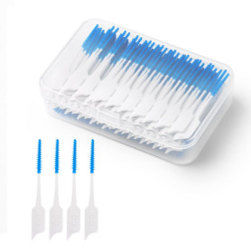 200 Pcs Brossettes Interdentaires,MXTIMWAN Brossette Interdentaire,Brosse Interdentaire avec Étui,Brossette Dentaire-Brosses pou