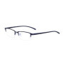 JoXiGo Lunettes Anti Lumière Bleue Homme Rectangulaire Demi-Cadre Montures de Lunettes de Vue Métalliques Frame Lens Transparent