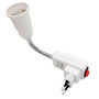 Hoembpn Lampe Douille E27 avec Interrupteur，Adaptateur Prise EU Plug avec Bras 20cm 360 réglable pour E27 LED Ampoule,Lampe de C