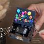 Qaixwuyi Boîte à Musique Bois Boîte à Musique Happy Birthday Boîte à Musique Manivelle Boîte à Musique Vintage Boîte à Musique S