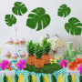 SLAXJNE 60 Pièces Décorations De Fête Tropicales, Décorations De Fête Hawaïennes, Décorations De Palmiers, Décorations De Table,