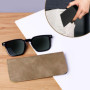 EHDWXVZM Lot De 3 Étuis À Lunettes En Cuir Souple, 3 Morceaux De Chiffon À Lunettes, Design En Cuir Souple, Lunettes De Sécurité