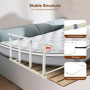Brolteja Barrière de Lit Adulte, Barrière de sécurité Pliable pour Personnes âgées,Rail de lit de Sécurité,Barre d'Appui Anti Ch