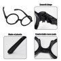 TYFGRT Lot De 4 Lunettes pour Enfants, Lunettes À Monture Ronde, Lunettes sans Verres, Accessoires De Lunettes De Déguisement, A