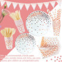 VIPNAJI 186 PCS Vaisselle Anniversaire Assiette Vaisselles Anniversaires Fille Assiettes Dîner Dessert Tasse Serviette Papier Pa