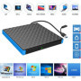 Lecteur CD/DVD Externe pour PC, USB 3.0 et USB-C Graveur DVD Externe Optique CD/DVD -/+RW Drive, Lecteur Graveur CD DVD Optiques
