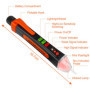 Gvolatee Stylo Testeur de Tension, Testeur Électrique avec Lumière, Detecteur de Tension avec Buzzer Sonore et Lumineux, Détecte