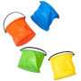 Lot de 4 seaux pliables légers et pratiques avec poignée - Pour fournitures de peinture, camping, pêche