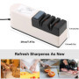 Sonhomay Aiguiseur électrique pour couteaux de cuisine, ciseaux, aiguiseur avec pierre à aiguiser pour affûtage grossier, répara
