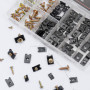 Bczhieulw 170 pièces clips de fixation voiture,clips voiture,agrafes carrosserie,85 vis cruciformes, 85 clips de montage en U po