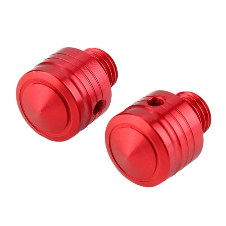 Duokon M10×1.25 Vue Arrière en Aluminium, Bouchon à Vis de Moto Universel Vue Arrière pour Scooter/Moto (rouge)