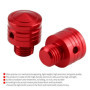 Duokon M10×1.25 Vue Arrière en Aluminium, Bouchon à Vis de Moto Universel Vue Arrière pour Scooter/Moto (rouge)