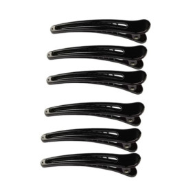 Pinces à Cheveux Professionnelles, 6 Pcs Bec de Canard Pinces à Cheveux, Plastique Coiffeur Pince, Pinces à Cheveux Antidérapant