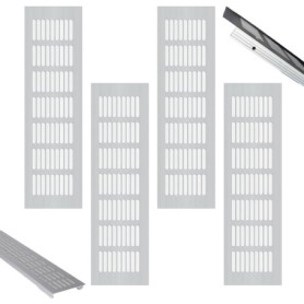 4 Pièces Grille Aeration Rectangulaire, Grille de Ventilation, Grille Ventilation Cheminée, Grille Aeration Aluminium, Grille Da