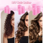 24 Pcs Bigoudis Cheveux Mousse,bigoudis en mousse auto-agrippants，Bigoudis de Coiffure Rouleau Cheveux Bigoudis，pour salon de co
