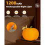 Veilleuse Bébé Veilleuse Enfant, Rechargeable USB+3 Luminosité+Fonction Minuterie, Citrouille Veilleuse Bebe Silicone Souple LED
