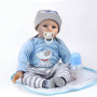antboat Reborn Poupée Bébé 22 Pouces 55 cm Silicone Souple Vinyle Charmant Reborn Garçon Simulation Nouveau-Né Jouet Réalité Fai