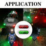 MiOYOOW 2 Pièces Feux Navigation Bateau à LED, Lumières Pont Marines à LED Étanches pour Bateau à Voile Yacht de Nuit 12V (rouge