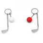Porte-clés,2 pièces porte-clés de golf,Trousseau De Golf Cadeau,Golf Racket Keychain,Sport Porte-clés,porte-clés en métal,Porte-
