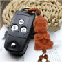 Porte-clés Bouddha,2 pièces Petite Porte-clés Bouddha en Bois Porte-Bonheur Talisman Chakra Yoga Cadeau Figurine,Mini Bouddha Po