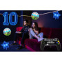Liitata Jeu vidéo 10e anniversaire décoration garçon gamer anniversaire fête numéro 10 ballons aluminium bleu grande manette de 