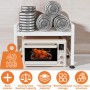 UCAMP Support de Four À Micro-Ondes Extensible,Support pour Micro Ondes avec 10 Crochets,Support D'Étagère de Cuisine,Support po