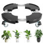 UCAMP Porte Plante a roulettes Réglable 40-48cm,Support Plante avec Roues Pivotantes à 360°,Capacité de Charge Maximale 300KG,Su